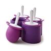 ZOKU Round Pop Molds - 4 Silicone Popsicle Molds with Reusable Sticks and Drip Guards, Easy-Release, BPA-Free view 2