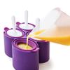 ZOKU Round Pop Molds - 4 Silicone Popsicle Molds with Reusable Sticks and Drip Guards, Easy-Release, BPA-Free view 3