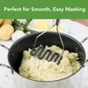 Tovolo Silicone Potato Masher Stainless Steel Handle Charcoal Gray Dishwasher Safe Heat Resistant Non Scratch Handheld Coil Wire Potato Smasher for Nonstick Pans Ergonomic Kitchen Food Prep Tool view 3