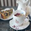 Jusalpha Vintage Porcelain Flower Series Tea Sets, Tea Cup Saucer Set with Teapot Warmer- Filter and Spoon, 16pcs in 1 set (16pcs set) view 4