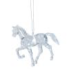 C&F Home Clear Crystal Acrylic Galloping Horse Small Christmas Tree Ornament 3.5" Xmas Festive Winter Holiday Hanging Artificial Real Tree Premium Luxury Elegant Equine Equestrian Decor Decoration view 1