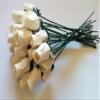 Aariel's Attic 24 Beautiful Realistic Ivory White Wooden Roses view 1