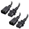 Cable Matters 2-Pack Computer to PDU Power Extension Cord - 6ft, IEC C14 to IEC C13 PDU Power Cord, 10A, 18AWG, Black view 1