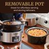 Elite Gourmet Stainless Steel Slow Cooker, Dishwasher-Safe with Tempered Glass Lid, Cool-Touch Handles, Removable Stoneware Pot, 8.5 Quart,MST-900V view 4