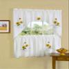ACHIM Embellished Tier and Swag Window Curtain Set - 58 Inch Width, 36 Inch Length - Sunshine- Light Filtering Polyester Drapes for Kitchen, Bedroom, Living & Dining Room Home Decor view 1