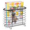 mDesign Newspaper and Magazine Rack for Bathroom, Office, Entryway - Matte Black view 1