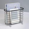 mDesign Newspaper and Magazine Rack for Bathroom, Office, Entryway - Matte Black view 2