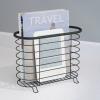 mDesign Newspaper and Magazine Rack for Bathroom, Office, Entryway - Matte Black view 3