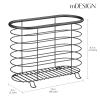 mDesign Newspaper and Magazine Rack for Bathroom, Office, Entryway - Matte Black view 4
