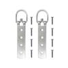 PHS Extra Large Heavy Duty D-Ring Picture Hangers - 2 Pack with Screws - D Hooks for Picture Hanging - 200 lb Capacity - 6.5" Steel Strap Hangers for Frames & Mirrors view 1