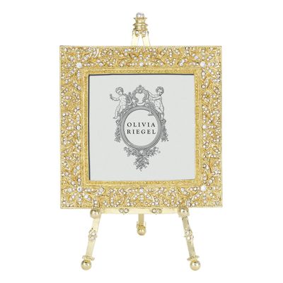 Windsor Gold Austrian Crystal 4x4 w/Easel Frame by Olivia Riegel - 4x4