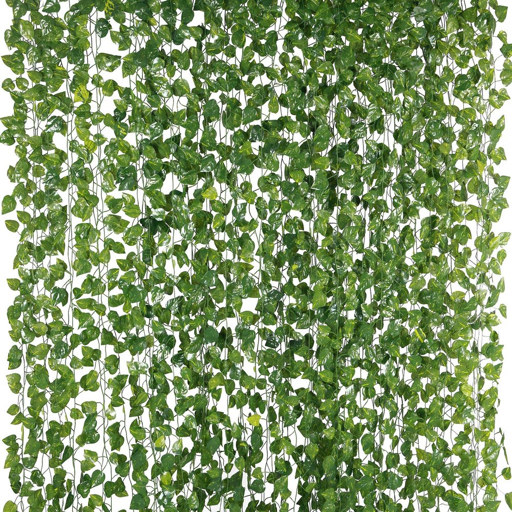 Yatim 78-Ft 12 Pack Silk Artificial Ivy Vines Leaf Garland Plants Hanging Wedding Garland Fake Foliage Flowers Home Kitchen Garden Office Wedding Wall Decor