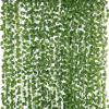 Yatim 78-Ft 12 Pack Silk Artificial Ivy Vines Leaf Garland Plants Hanging Wedding Garland Fake Foliage Flowers Home Kitchen Garden Office Wedding Wall Decor view 1