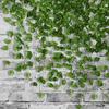 Yatim 78-Ft 12 Pack Silk Artificial Ivy Vines Leaf Garland Plants Hanging Wedding Garland Fake Foliage Flowers Home Kitchen Garden Office Wedding Wall Decor view 3