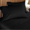 100% Egyptian Cotton Black Solid Sheet Set in 600 Thread Count /Queen view 1