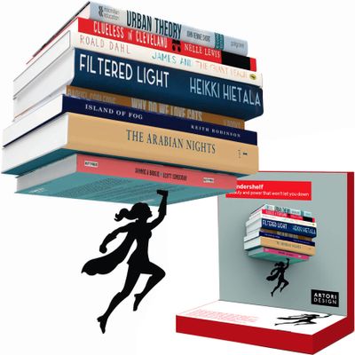 Artori Design Floating Bookshelf for Kids, Invisible Metal Book Shelf, Wall Decore Book Lovers Bookshelf (Wondershelf)