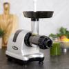 Omega Cold Press Juicer Machine, Vegetable and Fruit Juice Extractor and Nutrition System Makes Nut Milks Baby Food and Sorbets, Triple-Stage 80-RPM Slow Masticating Juicer, 200-Watts, Gray view 3