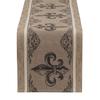 DII French Style Tabletop Kitchen Collection, Table Runner, 14x72, Fleur de Lis Stripe view 1