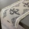 DII French Style Tabletop Kitchen Collection, Table Runner, 14x72, Fleur de Lis Stripe view 3