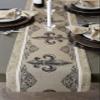 DII French Style Tabletop Kitchen Collection, Table Runner, 14x72, Fleur de Lis Stripe view 4