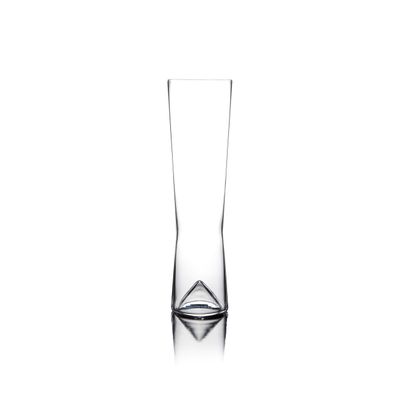 Sempli Monti 13 oz Pilsner Beer Glasses - Set of 2 Handmade Drinking Glasses, Craft Beer Glassware for Bar, Aerating Inverted Bottom, Lead-Free Crystal, Giftbox Included - Clear