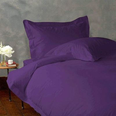 King,Purple Solid(4 Piece)sheet Set in 100% Egyptian Cotton-800 Thread Count