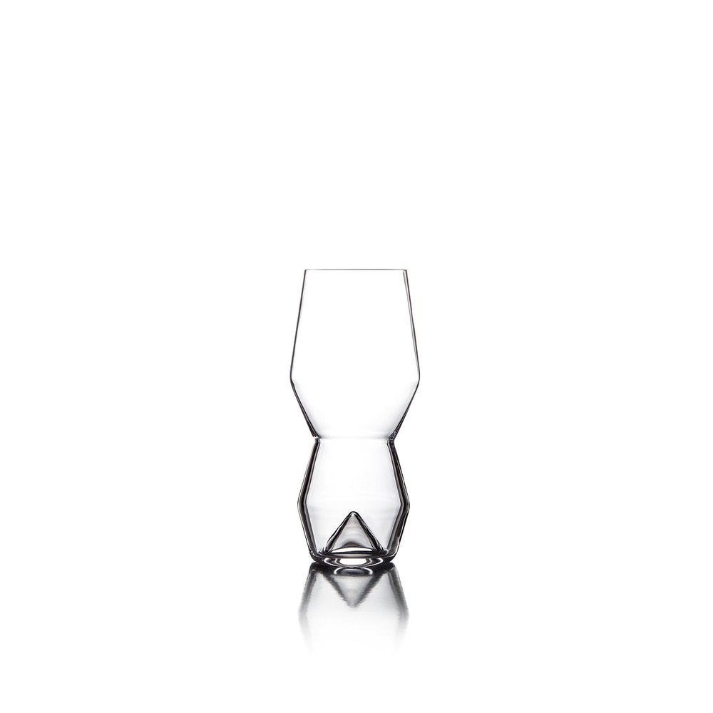 Sempli Monti 13 oz IPA Beer Glasses - Set of 2 Handmade Drinking Glasses, Craft Beer Glassware for Bar, Aerating Inverted Bottom, Lead-Free Crystal, Giftbox Included - Clear