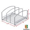 Deco Brothers Cookware Organizer Rack for Kitchen Cabinet, 3 Slot Holder, Silver view 2