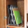 Deco Brothers Cookware Organizer Rack for Kitchen Cabinet, 3 Slot Holder, Silver view 3
