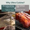 Ultra Cuisine Stainless Steel 8.5 x 12-inch Cooling and Baking Rack - Oven-Safe - Dishwasher-Safe - Heavy Duty - Tight Wire Bake for Oven Cooking - Quarter Sheet Pan - Ideal as Roasting Rack view 4
