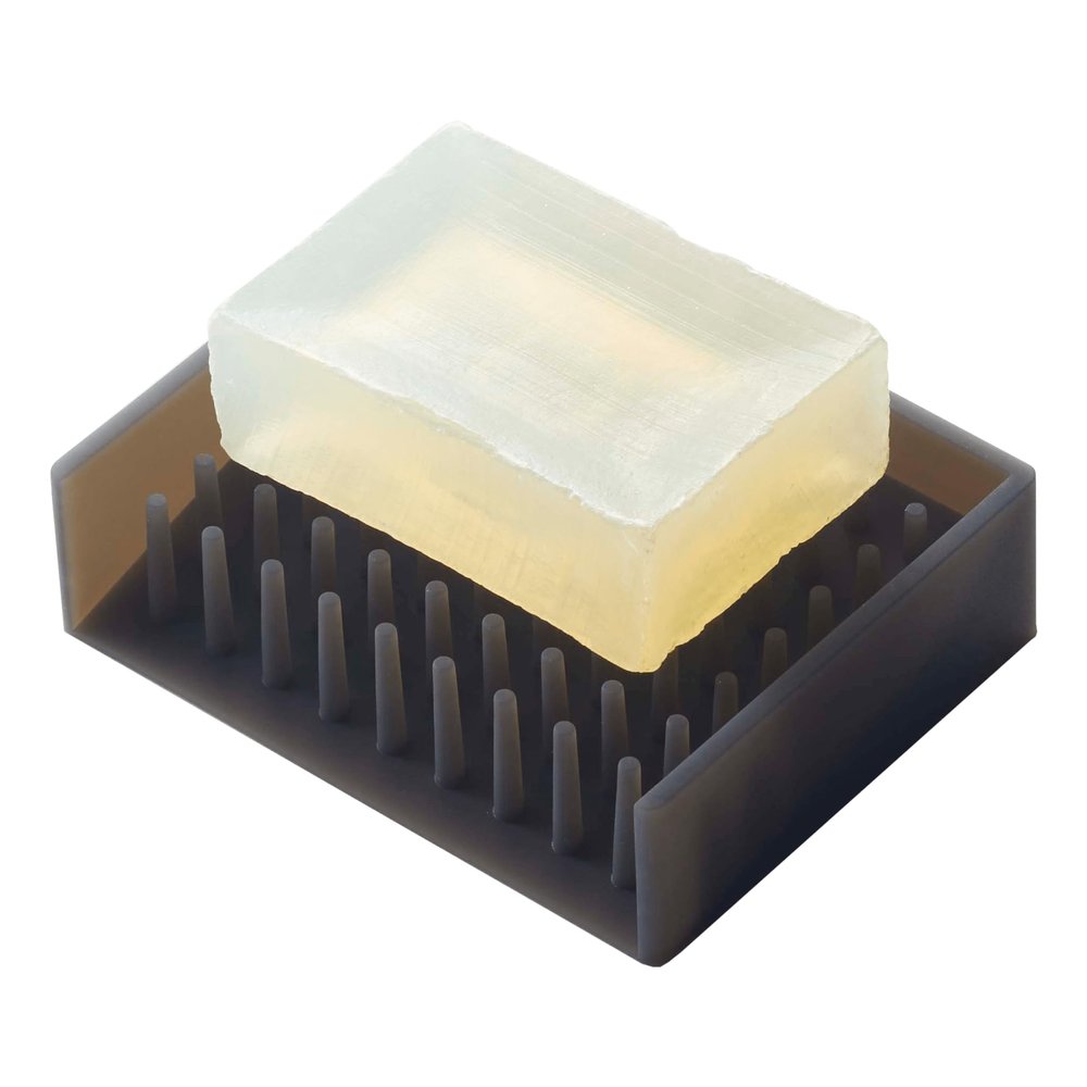 Yamazaki Home Float Self Draining Soap Tray - Floating Holder Dish for Sink - Silicone