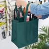 True Wine Shopping Bag 6 Bottle with Bottle Divider Insert, Bottle Carry Bag, Shopping Bag for Wine Bottles, Bottle Tote, Reusable, Green view 2