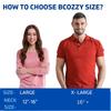 BCOZZY Travel Neck Pillow for Airplane  Patented Double Support for Head, Neck, and Chin. Best for Long Flights, Plane Sleeping, and Car Rides. Adjustable Size. Fully Washable. Carry Bag. Large, Gray view 4