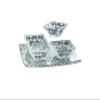 Nachtmann Bossa Nova Collections, 4 Piece Serving Set, Crystal Glass Serving Dishes for Cheese, Crackers, Fruits, and Appetizers, Platter, Square and Rectangular Bowls view 1