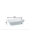 Nachtmann Bossa Nova Collections, 4 Piece Serving Set, Crystal Glass Serving Dishes for Cheese, Crackers, Fruits, and Appetizers, Platter, Square and Rectangular Bowls view 3