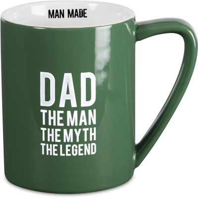 Pavilion Gift Company Man Made "Dad: The Man. The Myth. The Legend" Coffee Mug, 18 oz, Green