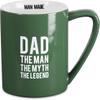 Pavilion Gift Company Man Made "Dad: The Man. The Myth. The Legend" Coffee Mug, 18 oz, Green view 1