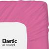 Egyptian Cotton Bedding Hot Pink Solid 6 Pieces Queen Bed Sheet Set 100% Egyptian Cotton, Sateen Solid, 20 Inches Deep Pocket view 2
