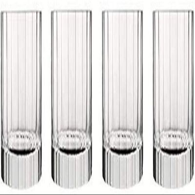Luigi Bormioli Bach 11.25 oz Double Old Fashioned Glasses - Set of 4 Durable Lead-Free SON.hyx Crystal Drinkware, Titanium Reinforced, Made in Italy, Dishwasher Safe Bar Glassware