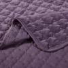 Royal Hotel Bedding Plush Velvet Queen Size Quilt, Purple 92x96 Inches Coverlet 3pc Set, Oversized Luxury 100% Velvet Quilt Queen Purple view 2