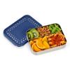 LunchBots Large Cinco Stainless Steel Lunch Container - Five Section Design Holds a Variety of Foods - Metal Bento Box - Dishwasher Safe - Stainless Lid - Blue Dots view 2