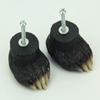 De Leon 6PC Set (3 pks of 2pcs) Animal Tracks Rustic Black Bear Paw Drawer Pulls view 3