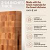 John Boos CCB Series Rectangular Wooden Maple Cutting Board 20x15  2.25 Thick, 21-lb Reversible Butcher Block with End-Grain & Finger Grips  Made in the USA view 3