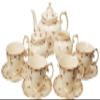 Gracie China by Coastline Imports 11-Piece Porcelain Petite Fleur Porcelain Tea Set, Pink view 1