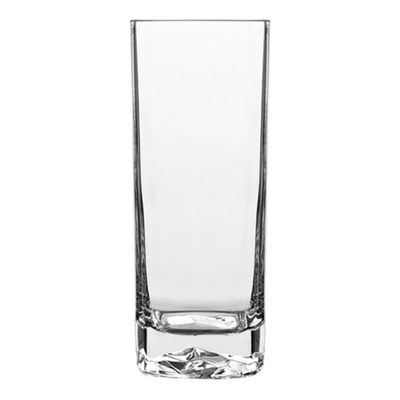 Luigi Bormioli On The Rocks Highball Glasses, Set of 4-15 Oz. Thick Base Drink Tumblers with Optical Rock-Like Bottom - Lead-Free SON.hyx Crystal, Dishwasher Safe, Made in Italy, Elegant Barware