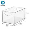 iDesign Stackable Clear Plastic Bin - Kitchen Organizers and Storage for Fridge and Pantry view 4