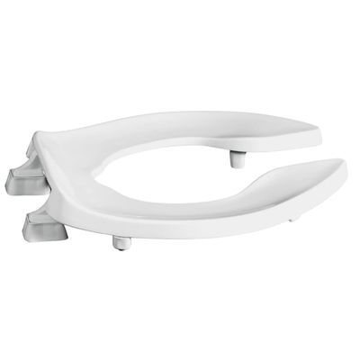 Centoco 2 inch Raised Toilet Seat for Seniors, Elongated, Open Front No Cover, Commercial, Plastic, Made in the USA, HL1500STSCC-001, White