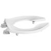 Centoco 2 inch Raised Toilet Seat for Seniors, Elongated, Open Front No Cover, Commercial, Plastic, Made in the USA, HL1500STSCC-001, White view 1