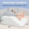 Abco Tech 8in Leg Elevation Pillow with Memory Foam Top - Elevating Leg Rest to Reduce Swelling, Back, Hip, and Knee Pain - Leg Support Pillow to Elevate Feet While Sleeping, Reading - Washable Cover view 2