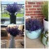 CATTREE Artificial Plants Shrubs Bushes, Plastic Fake Flowers Wedding Indoor Outdoor Home Garden Verandah Kitchen Office Table Centerpieces Arrangements Christmas Decoration - Deep Purple 4 pcs view 3